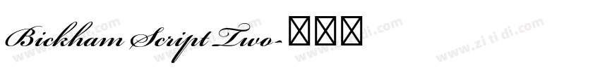 Bickham Script Two字体转换
